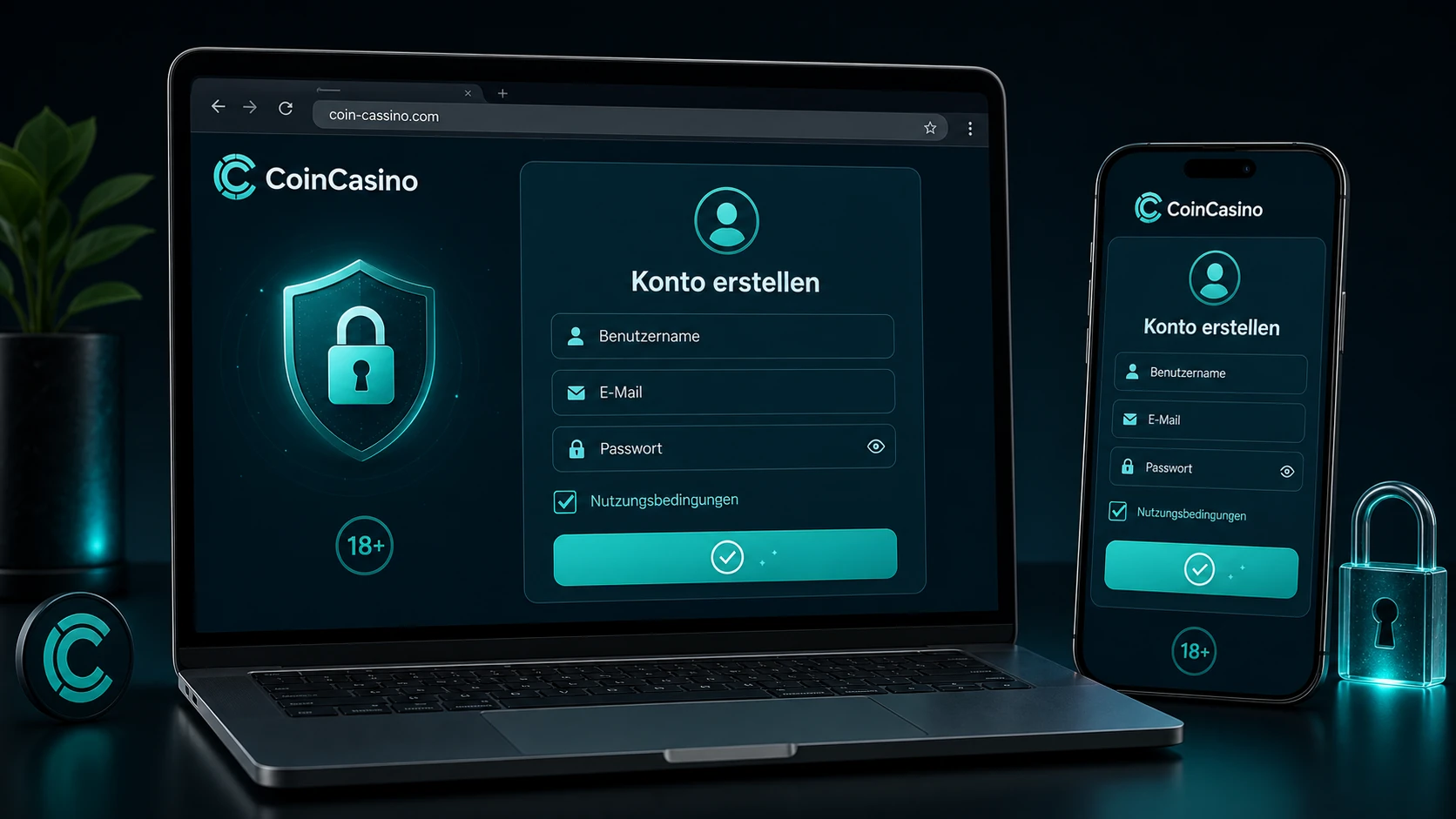 CoinCasino Konto erstellen